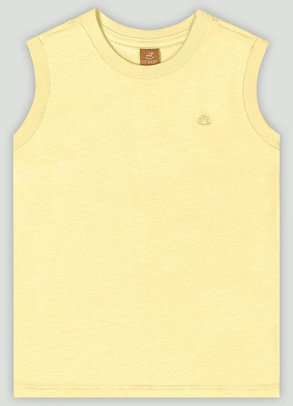 Up Baby - Regata Básica Meia Malha Meninos Up Baby Amarelo