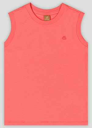 Up Baby - Regata Básica Meia Malha Meninos Vermelho - UP BABY