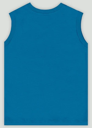 Regata Básica Meia Malha para Meninos Up Baby Azul - UP BABY