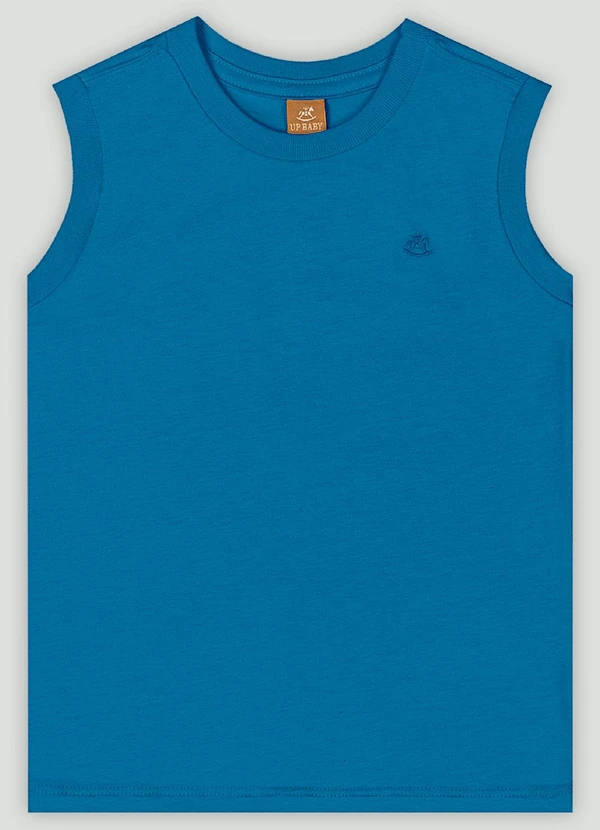 Up Baby - Regata Básica Meia Malha para Meninos Up Baby Azul