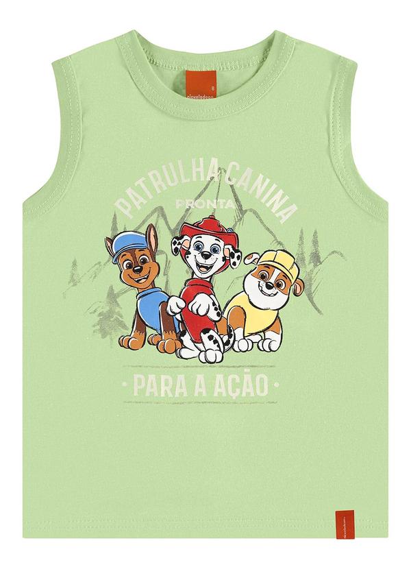 Malwee Kids - Regata Básica Patrulha Canina Verde Claro