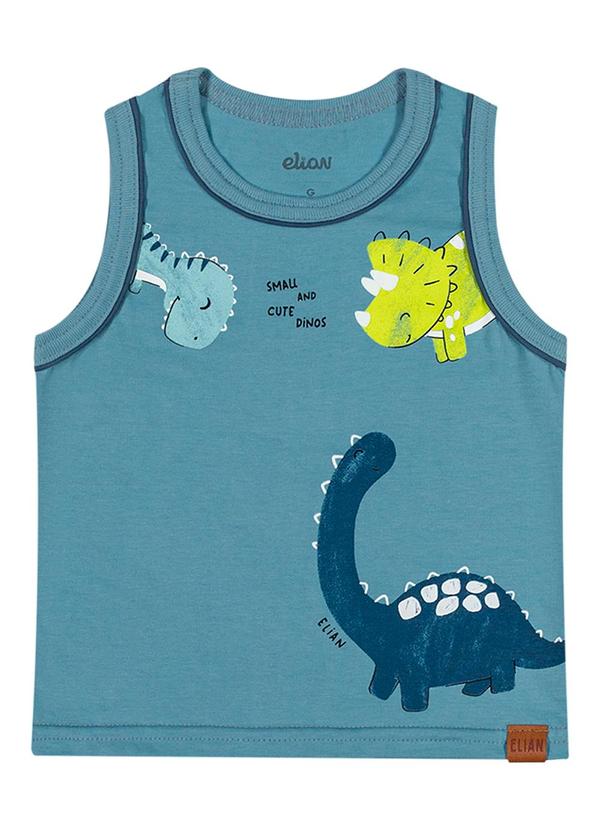Elian - Regata Bebê Menino Dinossauros Elian Azul 3