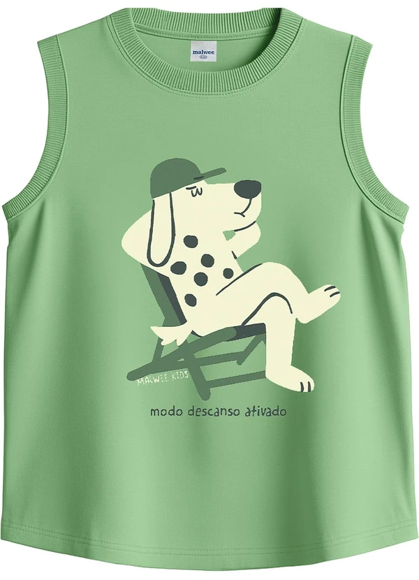 Malwee Kids - Regata Cachorrinho em Malha Verde Pastel 3