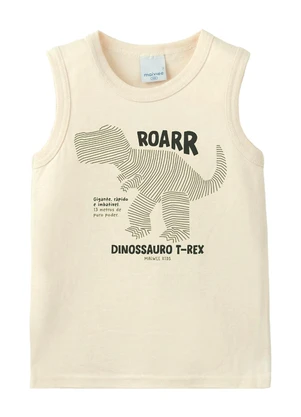 Malwee Kids - Regata Dino Roar em Puff Off White - MALWEE KIDS