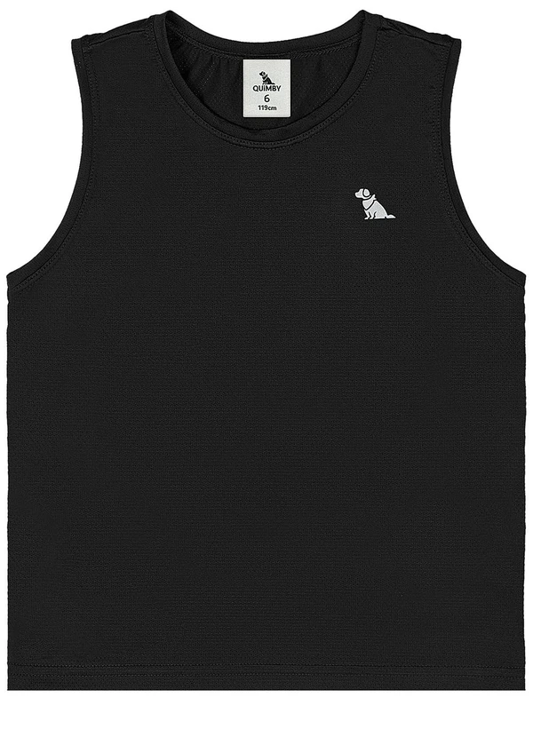 Quimby - Regata Dry Fit Aplique Refletivo Preto 3