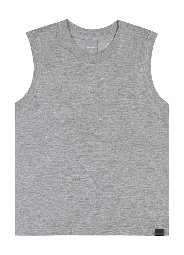 Quimby - Regata em Meia Malha para Menino Cinza