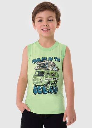 Malwee Kids - Regata Find Me In The Oceans em Malha Verde - MALWEE KIDS