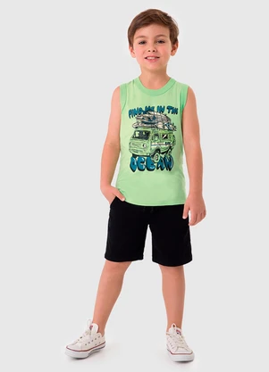 Malwee Kids - Regata Find Me In The Oceans em Malha Verde - MALWEE KIDS