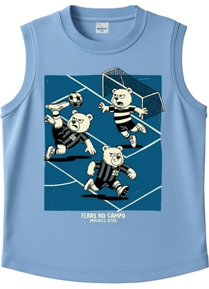 Malwee Kids - Regata Futebol em Malha Azul Pastel - MALWEE KIDS