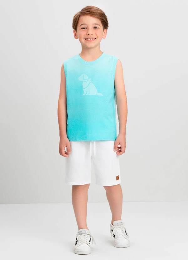Quimby - Regata Infantil Efeito Degradê Menino Quimby Azul