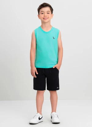 Regata Infantil em Algodão Menino Quimby Azul - QUIMBY