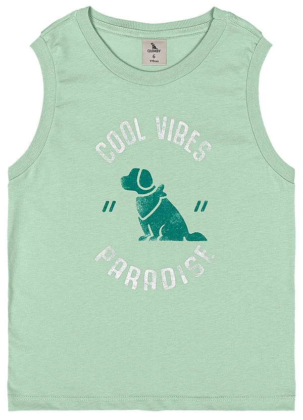 Quimby - Regata Infantil em Algodão Verde 3
