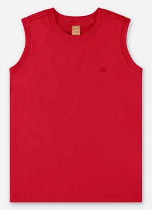 Up Baby - Regata Infantil em Meia Malha Vermelho - UP BABY