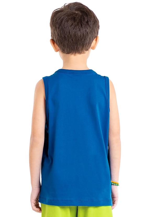 Rovi Kids - Regata Infantil Masculina em Meia Malha Azul 2