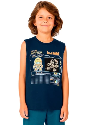 Marlan - Regata Infantil Meia Malha Menino Azul - MARLAN
