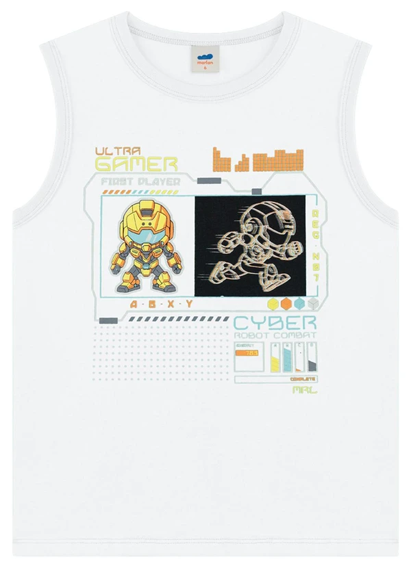 Marlan - Regata Infantil Meia Malha Menino Branco