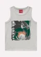 Kyly - Regata Infantil Menin Skate Branco - variação: Cinza