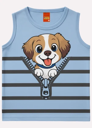 Kyly - Regata Infantil Menino Cachorrinho Azul - KYLY