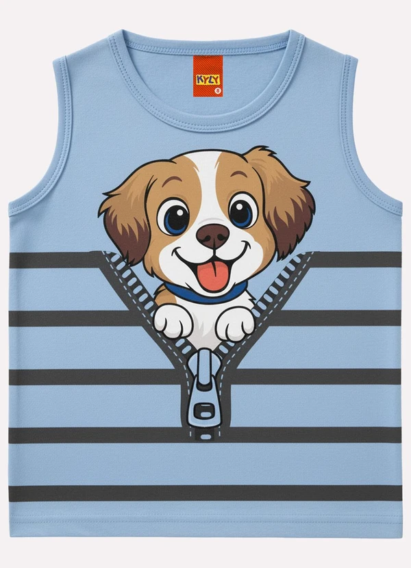 Kyly - Regata Infantil Menino Cachorrinho Azul