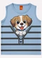 Kyly - Regata Infantil Menino Cachorrinho Azul - variação: Azul