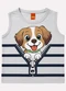 Kyly - Regata Infantil Menino Cachorrinho Azul - variação: Cinza