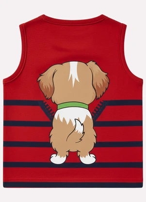 Kyly - Regata Infantil Menino Cachorrinho Vermelho - KYLY