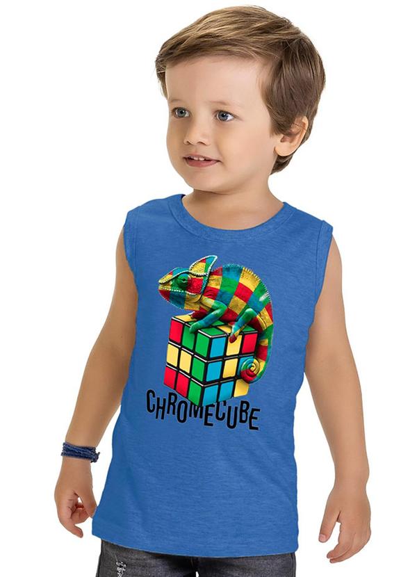 Kyly - Regata Infantil Menino Camaleão Azul