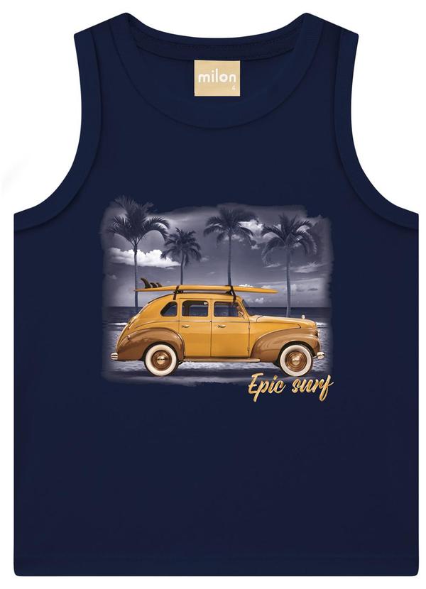 Milon - Regata Infantil Menino Carro Azul Marinho 2