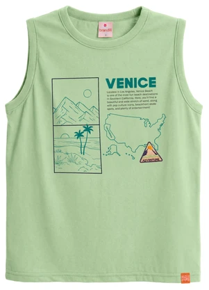 Brandili - Regata Infantil Menino com Bordado Verde - BRANDILI
