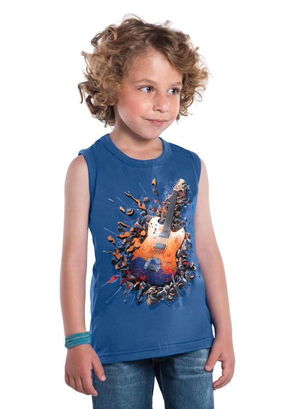 Kyly - Regata Infantil Menino com Guitarra Azul