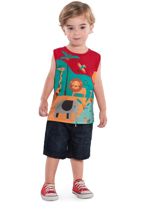 Kyly - Regata Infantil Menino de Bichinhos Vermelho 2