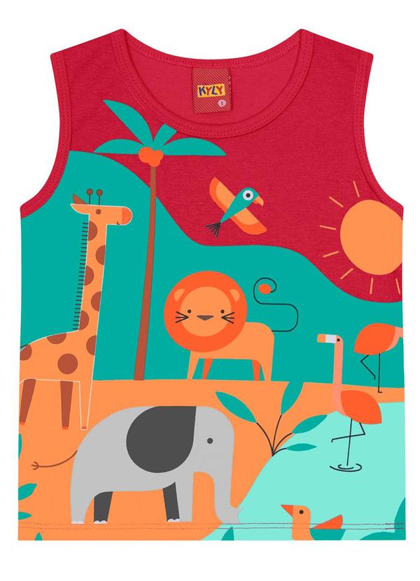 Kyly - Regata Infantil Menino de Bichinhos Vermelho 3