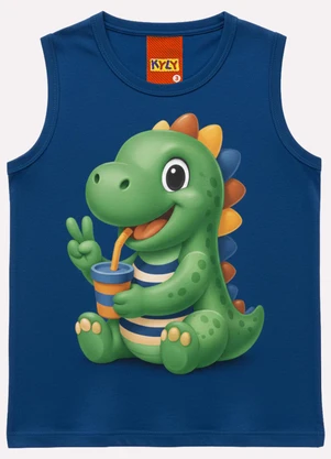 Kyly - Regata Infantil Menino Dinossauro Azul - KYLY