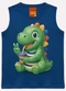 Kyly - Regata Infantil Menino Dinossauro Azul - variação: Azul