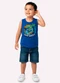 Kyly - Regata Infantil Menino em Algodão Azul - variação: Azul
