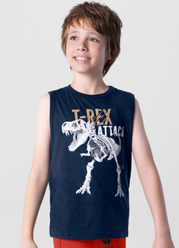 Brandili - Regata Infantil Menino em Malha  Azul