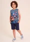 Brandili - Regata Infantil Menino em Meia Malha Verde - variação: Azul