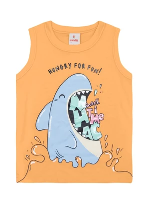 Brandili - Regata Infantil Menino em Meia Malha Laranja - BRANDILI