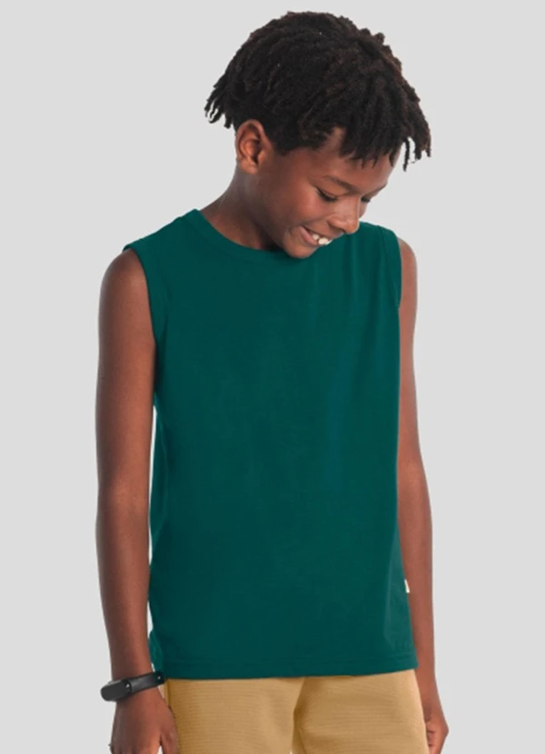 Brandili - Regata Infantil Menino em Meia Malha Verde