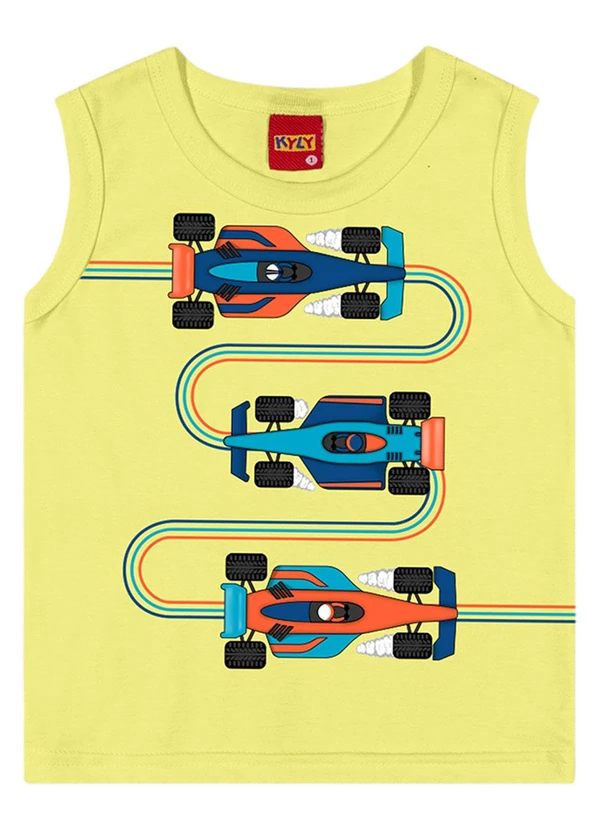 Kyly - Regata Infantil Menino Estampada Amarelo