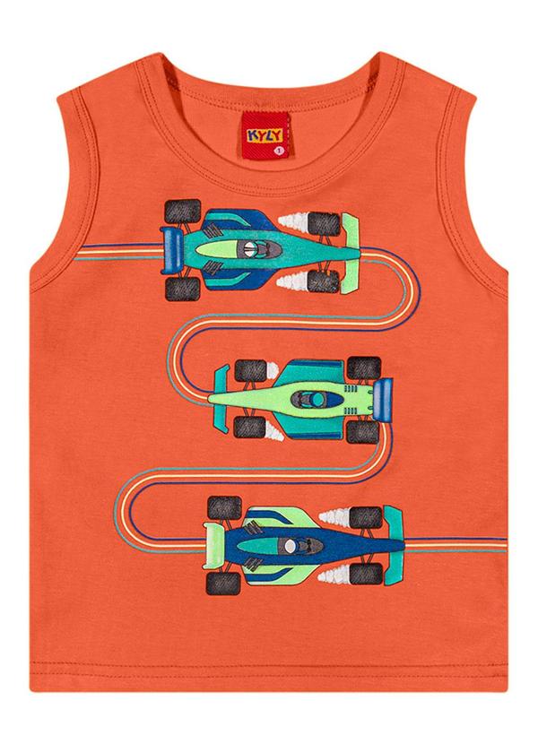 Kyly - Regata Infantil Menino Estampada Laranja