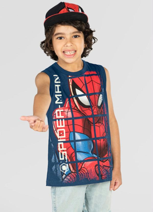 Brandili - Regata Infantil Menino Homem Aranha Azul