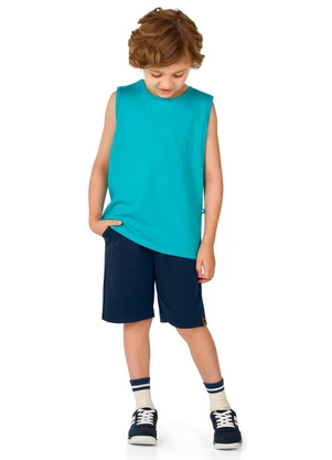 Marlan - Regata Infantil Menino Meia Malha Azul - MARLAN