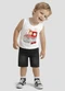 Reirex - Regata Infantil Menino Meia Malha Verde - variação: Branco