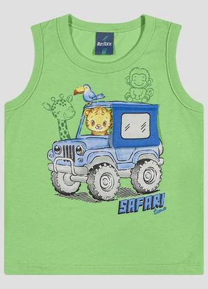 Reirex - Regata Infantil Menino Meia Malha Verde - REIREX