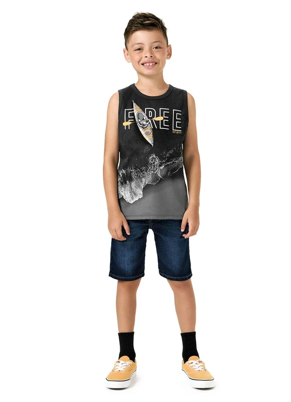 Kyly - Regata Infantil Menino Praia Kyly Cinza 2