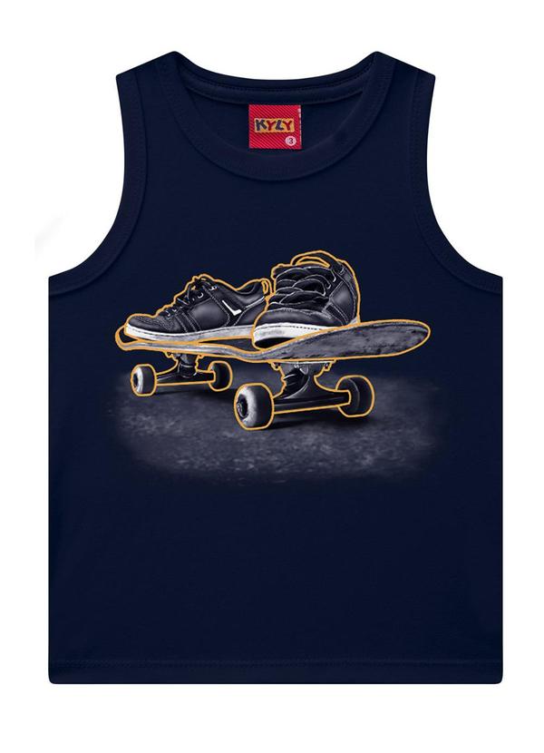 Kyly - Regata Infantil Menino Skate Azuk Marinho