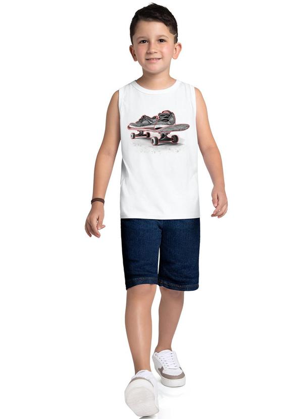 Kyly - Regata Infantil Menino Skate Branco 2