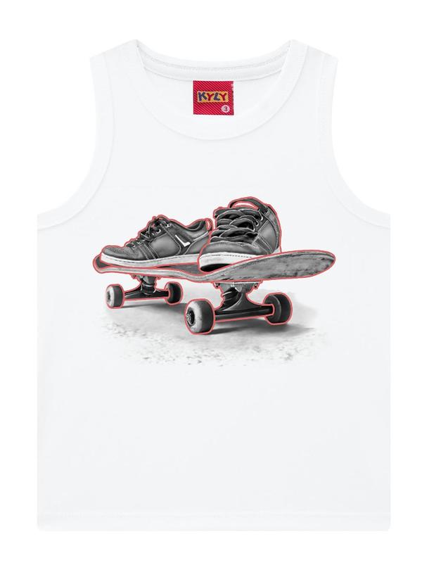 Kyly - Regata Infantil Menino Skate Branco 3
