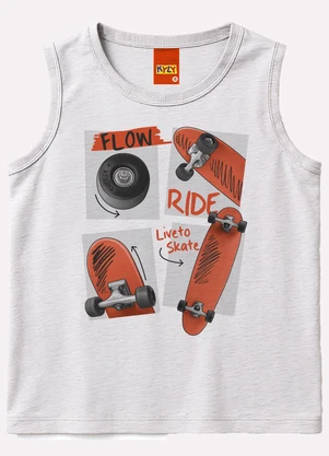 Kyly - Regata Infantil Menino Skate Cinza - KYLY